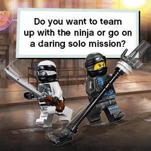 Do you want to team up with the ninja or go on a daring solo mission?