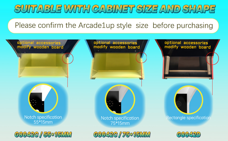 switch fighting for Arcade1Up Cabinet size and shape