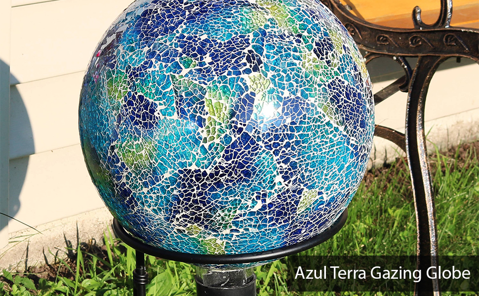 Azul Terra Glass Gazing Globe