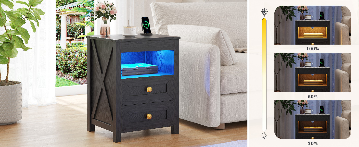 nightstand with gun drawer