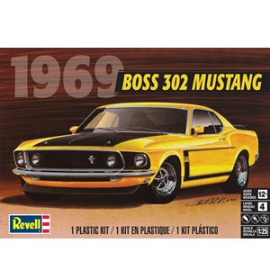 Revell 85-4313 '69 Boss 302 Mustang 1:25 Scale 109-Piece Skill Level 4 Model Car Kit