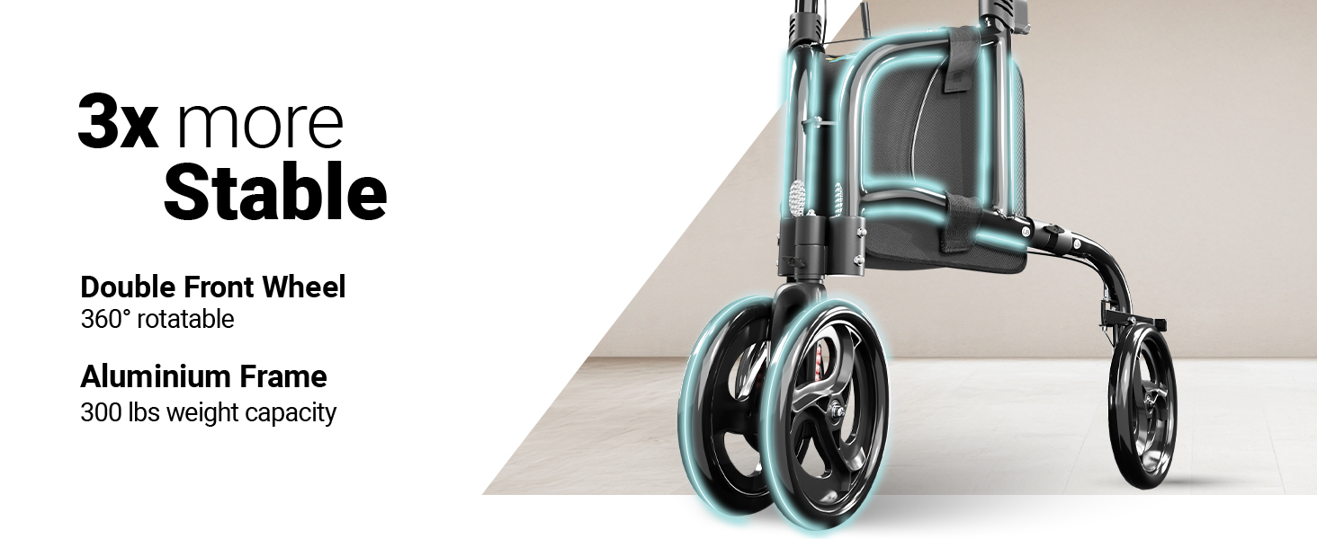3 wheel rollator