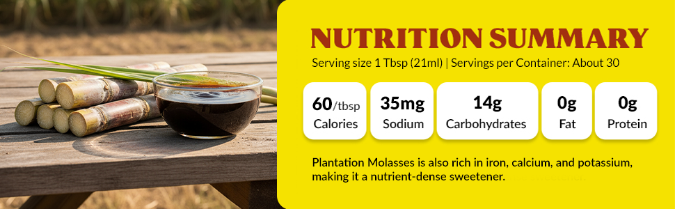Plantation Organic Blackstrap Molasses, 15 oz