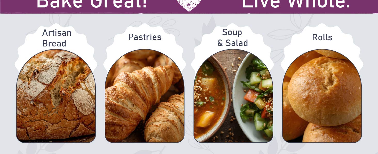 Artisan Bread Pastries Soup and Salad Rolls