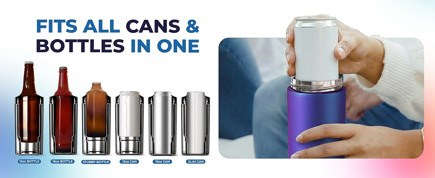 fits all cans and bottles in one fathers day camping tailgate beach outdoor pool fishing bbq tumbler