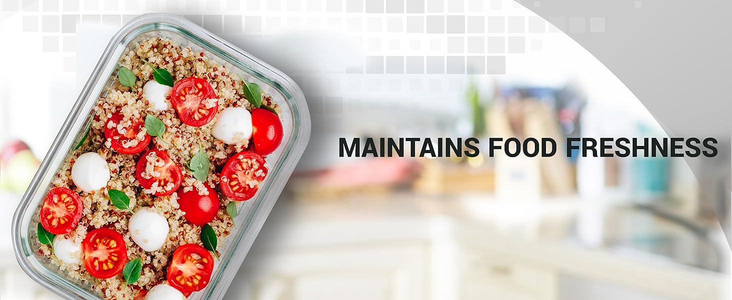 Razab glass food storage containers, microwave safe glass containers, airtight glass storage