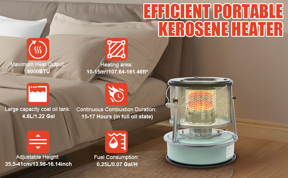 EFFICIENT PORTABLE KEROSENE HEATER