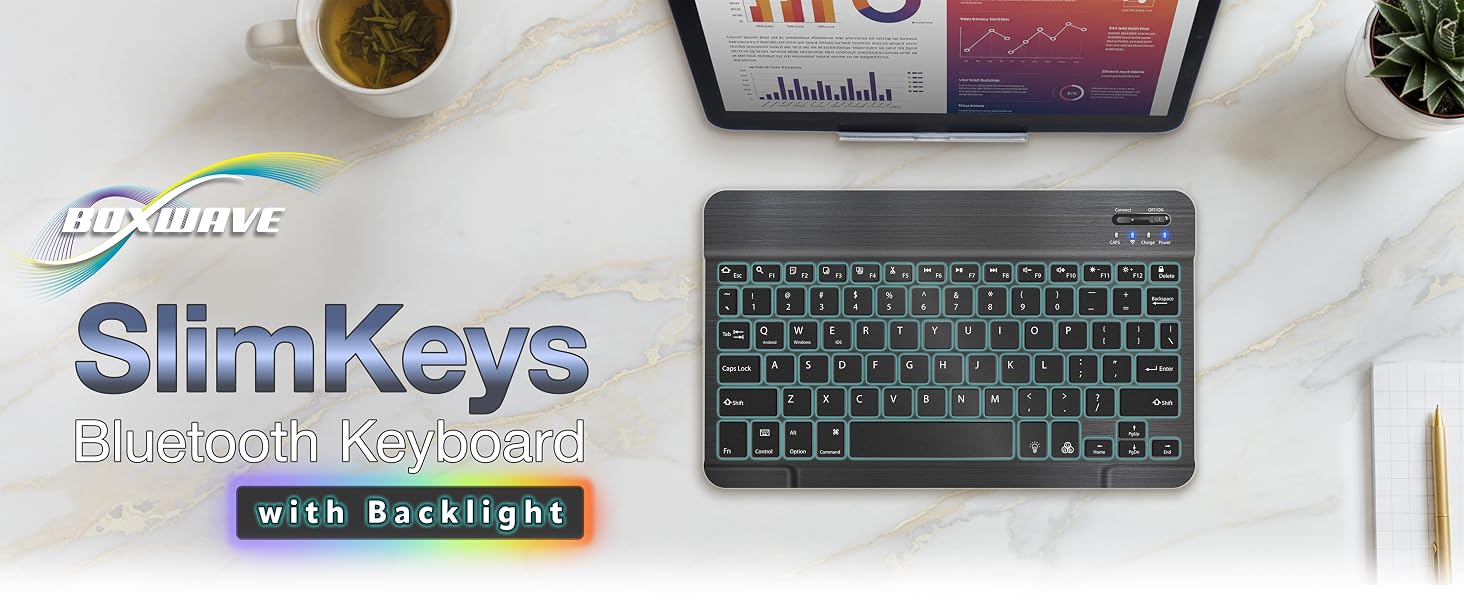 BoxWave SlimKeys Bluetooth Keyboard with Backlight