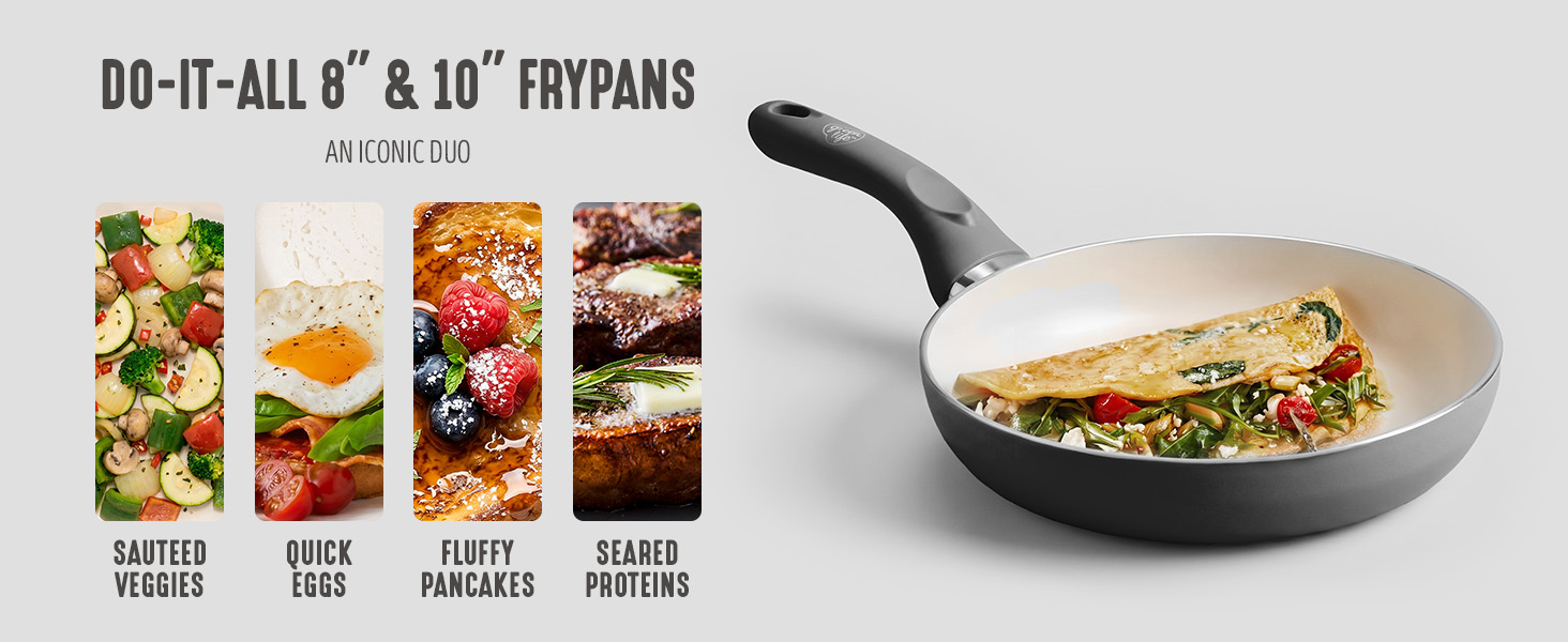 GreenLife, Bloom, Ceramic Nonstick, PFAS-Free, Non-Toxic, Cookware, Frypans
