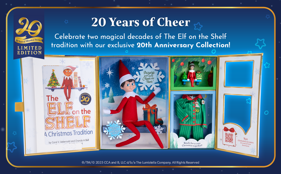 elf on the shelf 20th anniversary box set posable elf