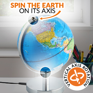 educational globe with 360 degree rotation