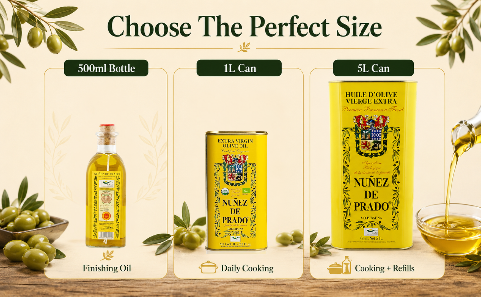 olive oil size