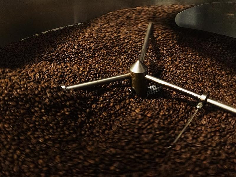coffee beans in roaster