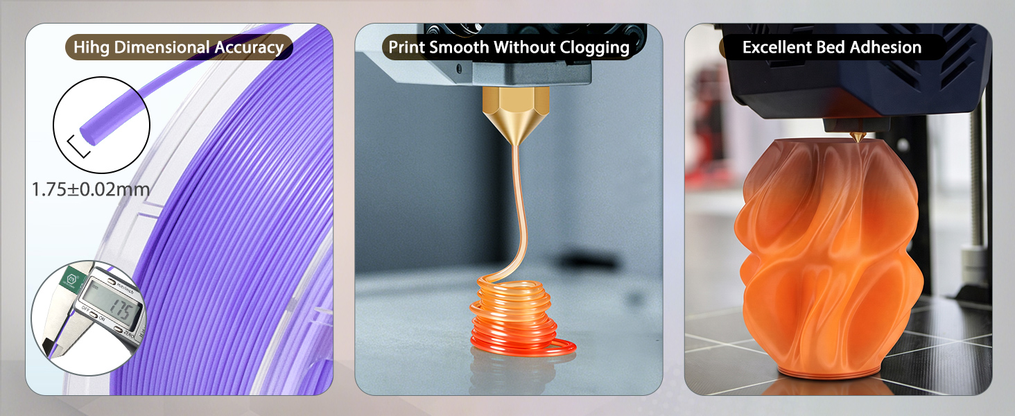 IEMAI translucent 3d printer filament dual color gradient PETG filament 1.75mm for lampshade