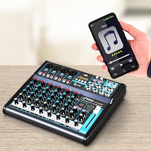 Professional Audio Mixer Sound Board Console Desk System Interface 8 Channel Digital USB Bluetooth