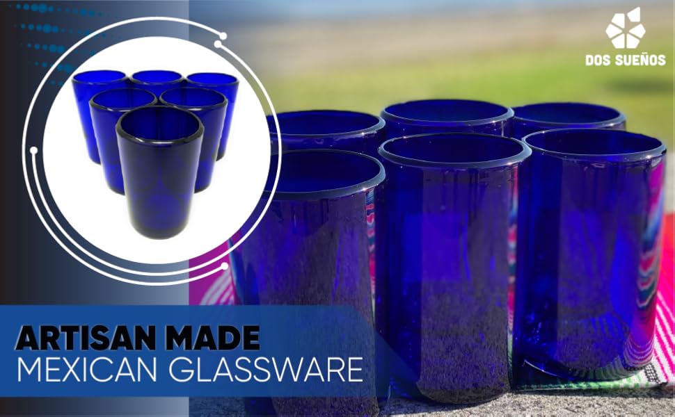 pure cobalt mexican drinking glasses margarita