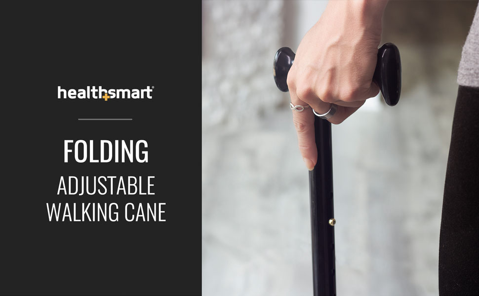 HealthSmart Folding Adjustable Walking Cane