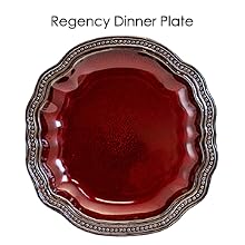 embossed red bronze round oval oblong stoneware dinnerware dish set for 4 microwave dishwasher safe