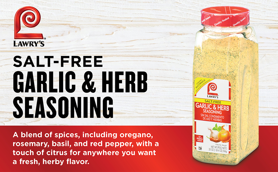 Lawry&amp;#39;s Salt Free Garlic &amp;amp; Herb Seasoning