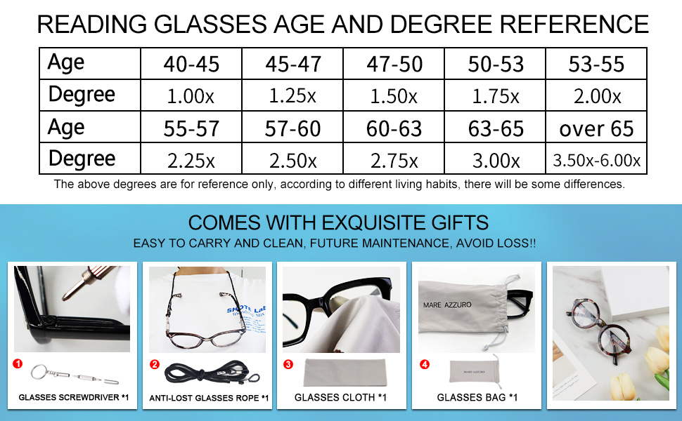round reading glasses with screwdriver rope cloth bag