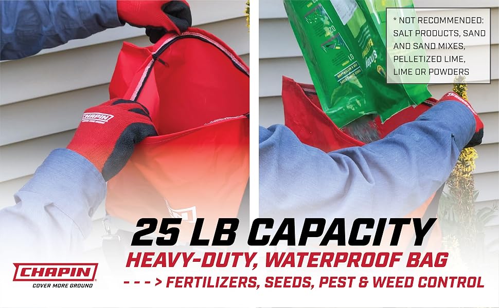 bag seeder, waterproof bag grass seeder, fertilizer spreader, pest control, weed control seeder