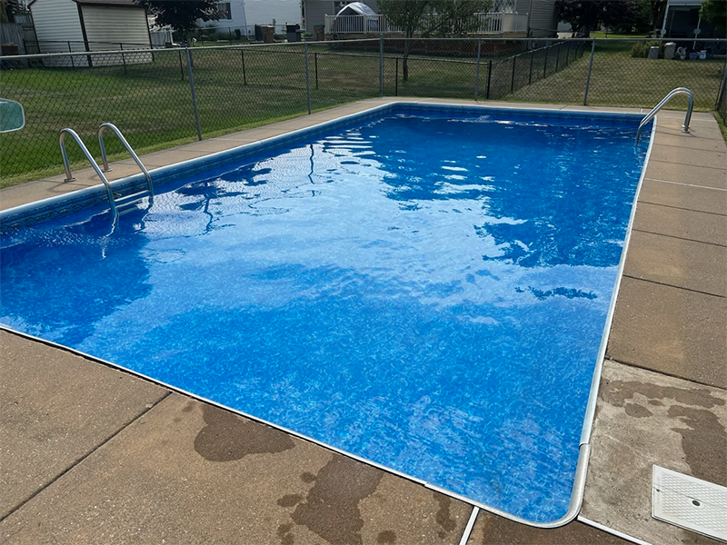 picture of inground pool without steps