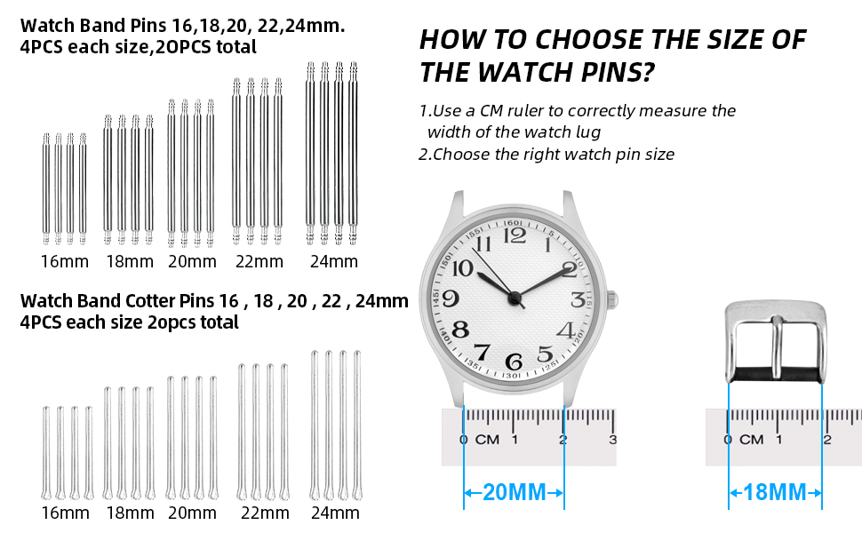 Watch Band Pins and Watch Band Cotter Pins