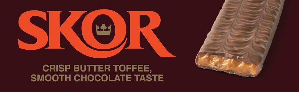 Skor: Crisp Butter Toffee, Smooth Chocolate Taste