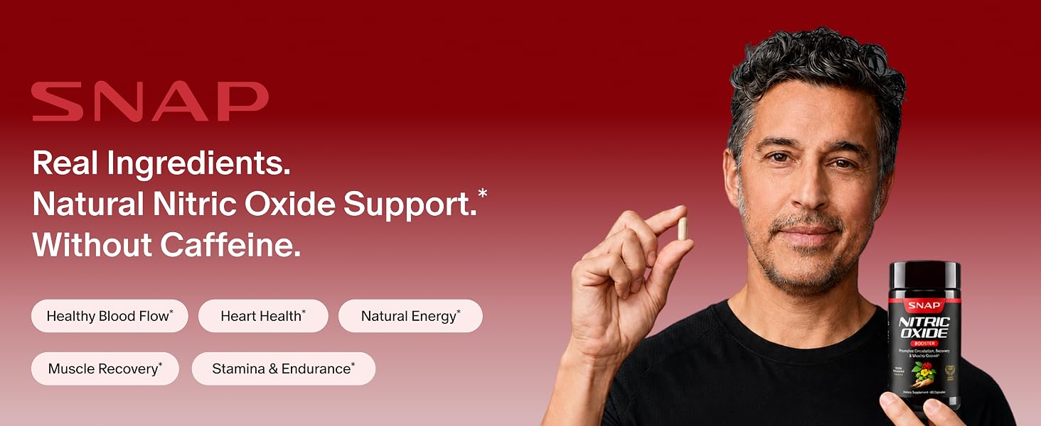 real ingredients nitric oxide support no caffeine heart health natural energy