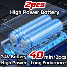 2pcs High Power Battery-40 mins playing time