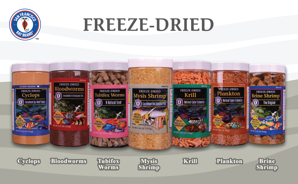 freeze dried mysis shrimp product series