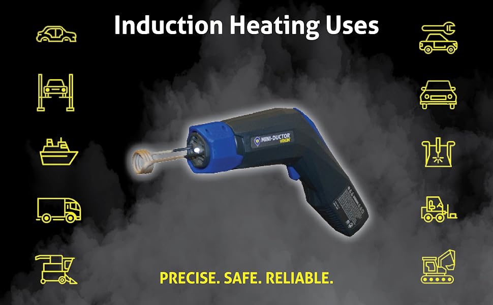 Induction Heating Uses overspray loose broken trucks trailers hail metal garage auto power bearings