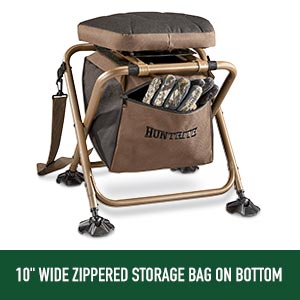 HuntRite Swivel Hunting Stool Storage