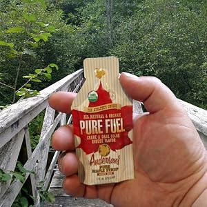 Pure Fuel, Hiking,Real Maple Syrup, Maple Syrup Energy Packets, Individual syrup packets