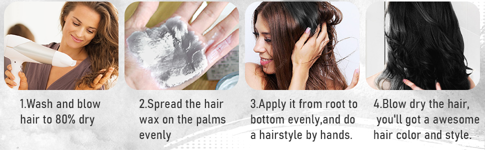curly hair color wax