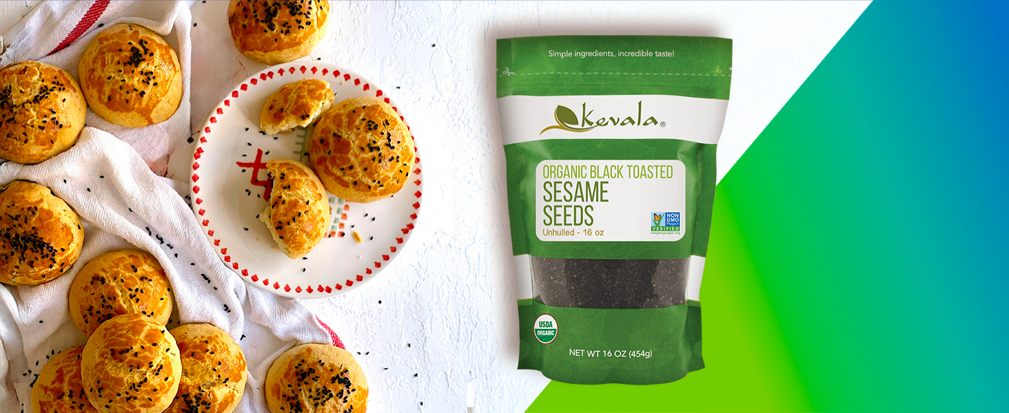 kevala black toasted sesame seeds
