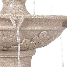 John Timberland Stafford 48&amp;#34; Three Tier Traditional Garden Fountain