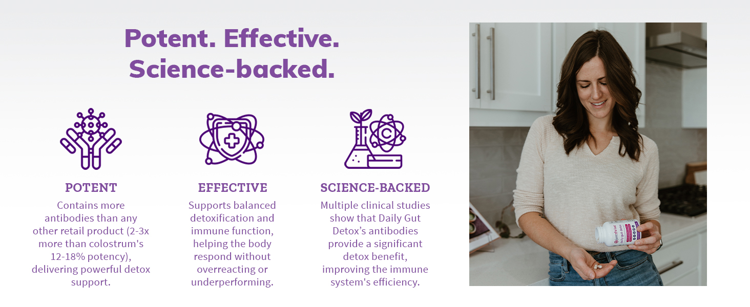 Just Thrive Daily Gut Detox support immune system increase antibodies anti-inflammatory supplement