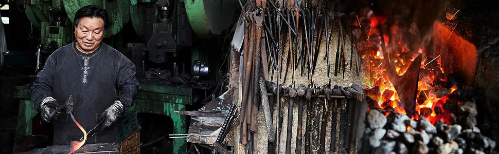 Mr. Seok making HOMI in a blacksmith's shop