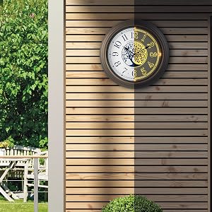 Lacrosse, la crosse, 403-3246BR, 18”, outdoor, analog time, clock, quartz time, weather, illuminate