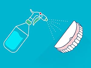 Spray seal with spray bottle illustration