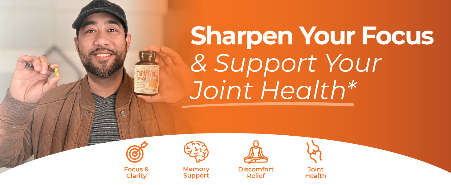ginkgo biloba supplements, focus &amp;amp; clarity, memory support, discomfort relief, joint health