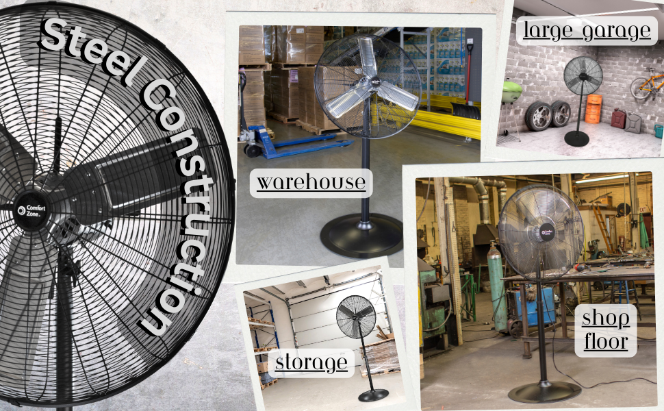 pedestal fan is great for the garage project work factory warehouse workshop