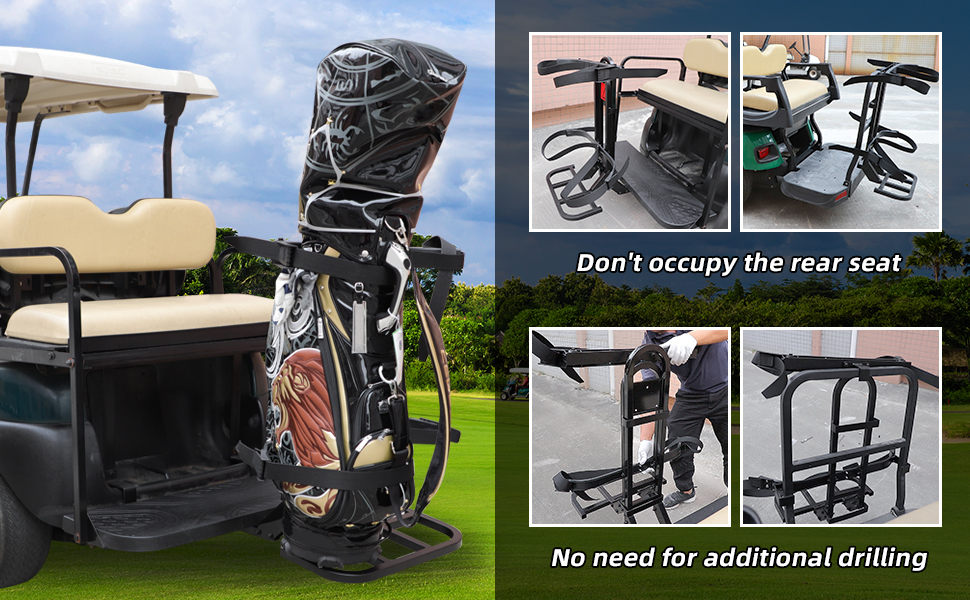 Golf Cart Rear Seat Bag Holder