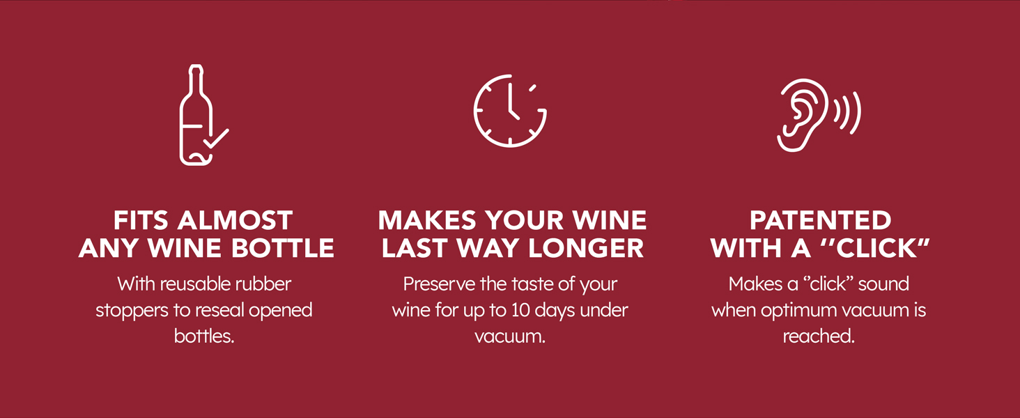 wine stopper compatible with vacuum pump stoppers to keep wine fresh for a week vacuvin vacu-vin