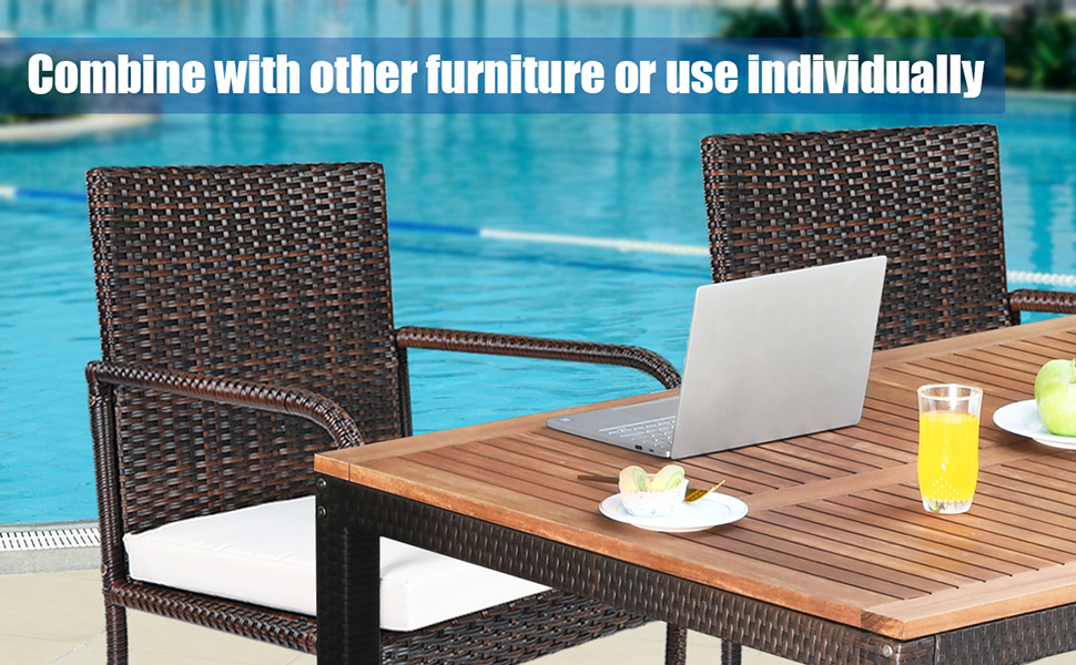 wicker dining chairs