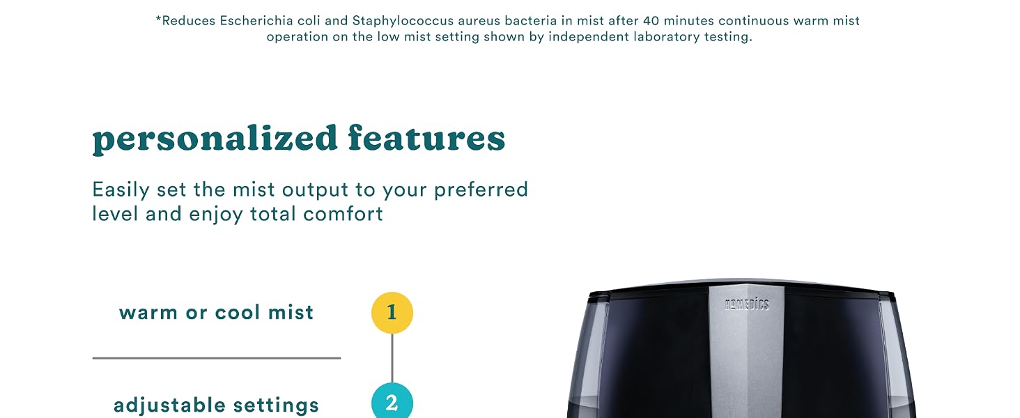 humidifier with personalized features
