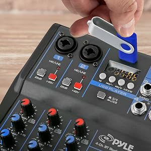 Pyle Professional Audio Mixer Sound Board Console System Interface