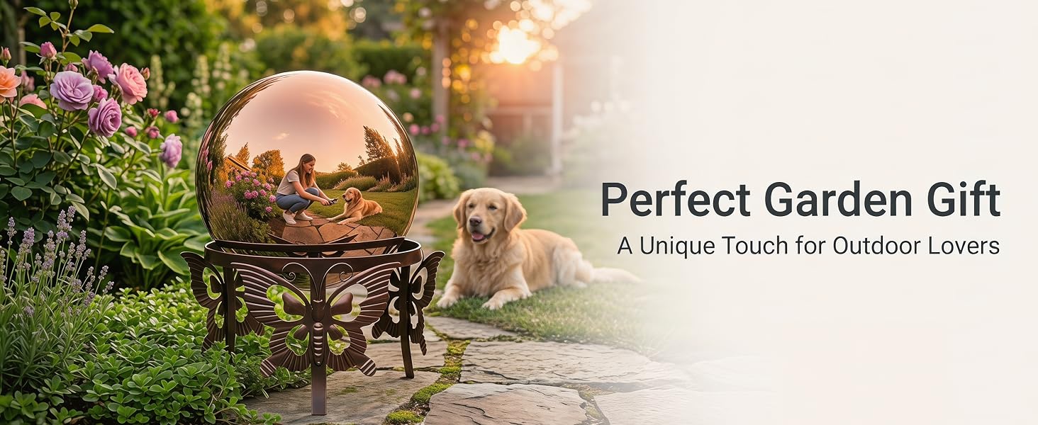Gazing Ball Stand Garden Hardware Metal Stand, For 10-Inch or 12-Inch Gazing Globes