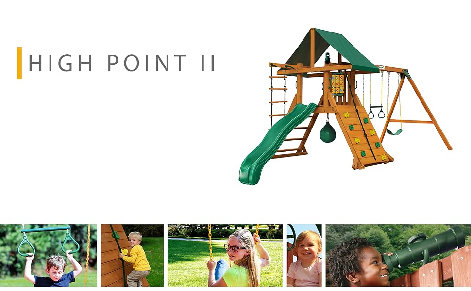 High Point II Wood Swing Set Banner